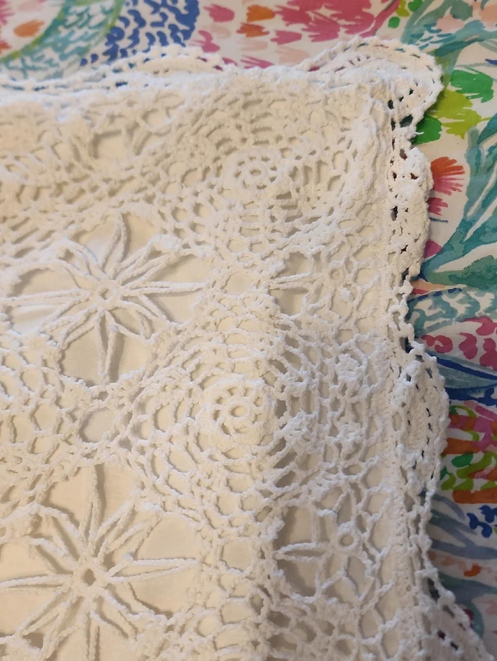 White Lace Crochet Embroidery Decorative Pillow Cover 25